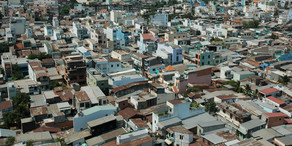 Ho Chi Ming Stadt, Vietnam Weitsicht auf einen Stadtteil in Ho Chi Ming Stadt in Vietnam